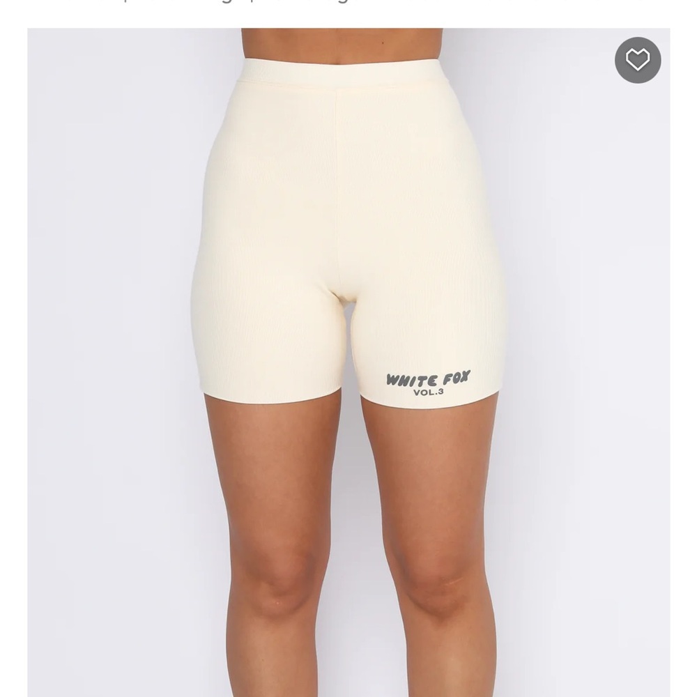 White Fox Offstage Ribbed Bike Shorts